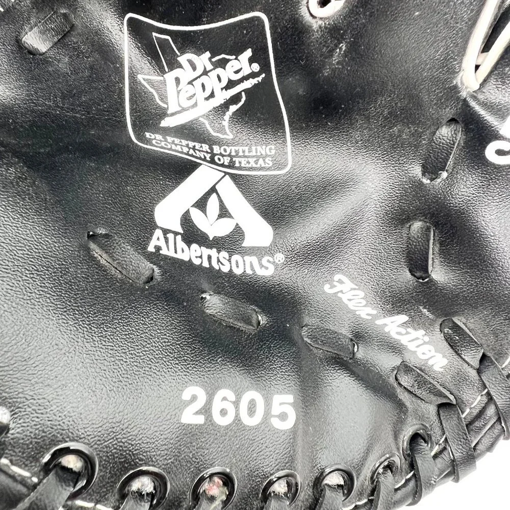 Texas Rangers Baseball Glove Rusty Greer Faux Leather Dr. Pepper Albertsons Logo - Picture 6 of 11